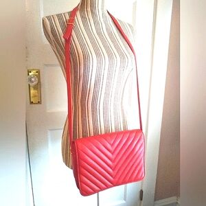 Architect red leather crossbody bag